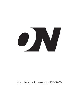 ON negative space letter logo