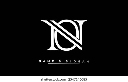 ON, NO Abstract Letters Logo Monogram