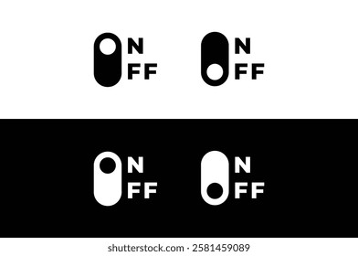 on off black white logo