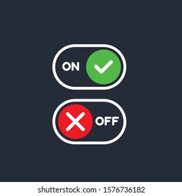 on and off butto.On and off toggle switch button