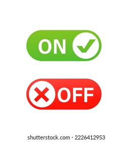 On and off button for any purpose. Vector illustration