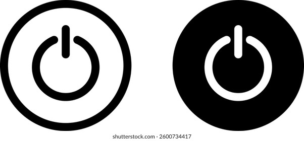 On and off button flat vector illustration
