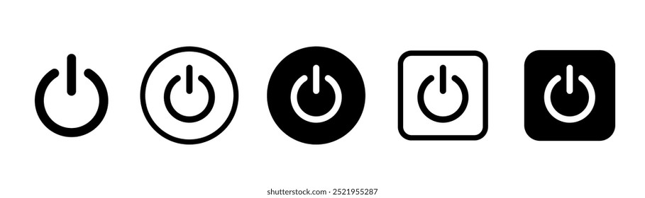 On and off button. Green and red interface switch button concept.  On-off icon set. Power off. Vector illustration.