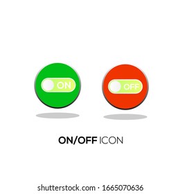 on and off button icon logo for app mobile or web illustrator