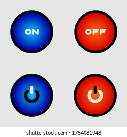On Off Button Icon Logo Vector Stock Vector (Royalty Free) 1754081948 ...