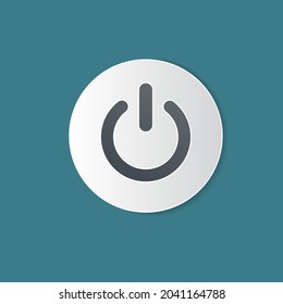 On and off button icon, shutdown. Business icon. Flat cartoon for business idea, web design. vector illustration