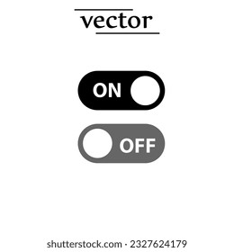 On Off Button Icon Vector Design flat illustration on white background..eps
