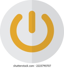 ilustración de botón de encendido y apagado con un estilo mínimo aislado en segundo plano