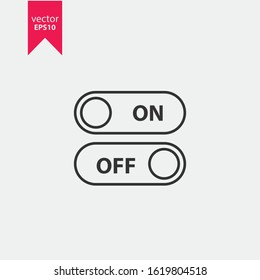 On Off Button Line Vector Icon Stock Vector (Royalty Free) 1619804518 ...