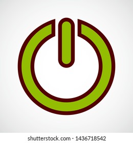 On, Off Button. Simple Vector Color Icon 