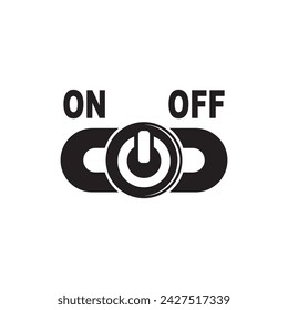 Ein-Aus-Schaltflächensymbol Logo-Symbol, Vektor-Illustration-Design