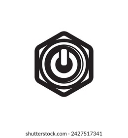 On off button symbol logo icon, vector illustration design
