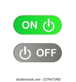 On and off button. Vector illustration