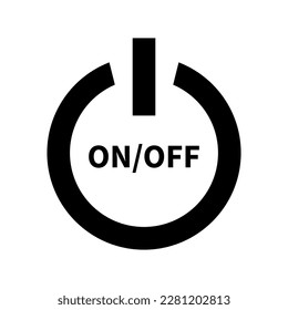 On. Off button. Vector. Start 