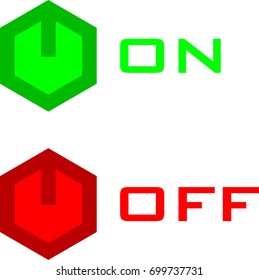 On Off Button Vector Template Design