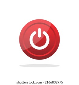On and off buttons in flat style. Toggle switch vector illustration on isolated background. Shutdown sign business concept.