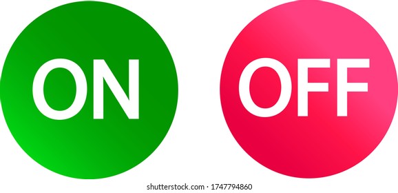 
botones de encendido y apagado verde y rojo