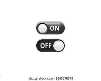 ON OFF buttons Icon Vector illustration. web button symbol. on off switch sign, Electric, Toggle emblem isolated on white for web design graphic