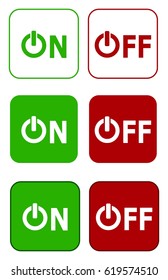 On Off buttons. power. start. computer. push. switch. control. icon. symbol. turn. 