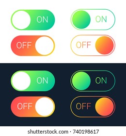 On, off buttons, power switches. eps8.