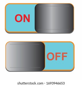 On off buttons vector file illustration.