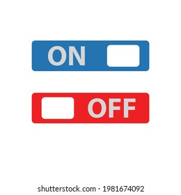 on and off buttons. vector icon.vector design eps 10.
