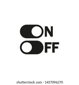 ON, OFF buttons. Vector. Isolated.