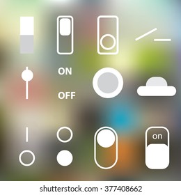 on off  buttons for web