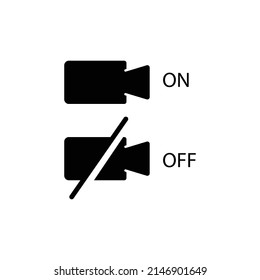 Ikone Aus der Kamera. Symbolstil. Silhouette. geeignet für Kamerasymbol. einfaches Design bearbeitbar. Vorlagenvektor erstellen
