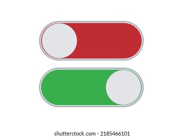 On, off, drag buttons in red and green