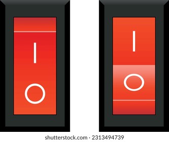 On and off electirc switches vector design on white background