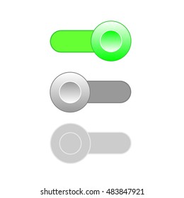 On Off Enable Disable Switch icons. Vector illustration.