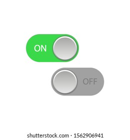 Ein- und Aus-Gel-Switch-Slider-Tasten.Vektorgrafik