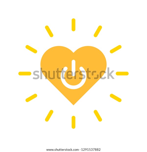 On Off Heart Vector Valentine Love Stock Vector (Royalty Free ...