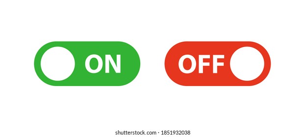 On off icon on black. Switch button. Vector illustration.