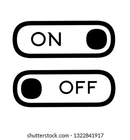 On Off icon button. Black power on button 