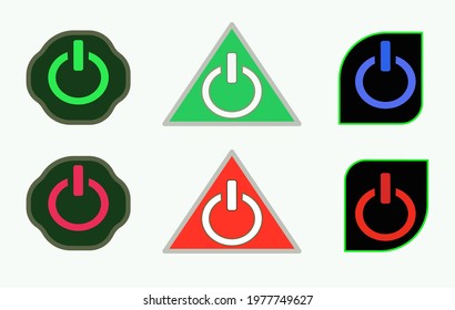 on off icon button used for any kinds of electronic device and web