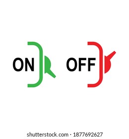 On and off icon design isolated on white background