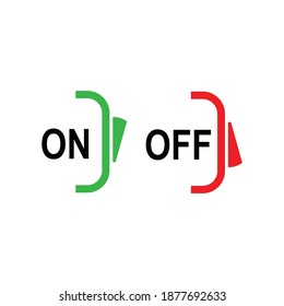 On and off icon design isolated on white background