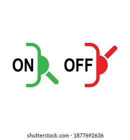 On and off icon design isolated on white background