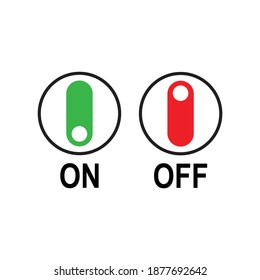 On and off icon design isolated on white background