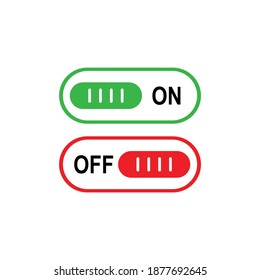 On and off icon design isolated on white background