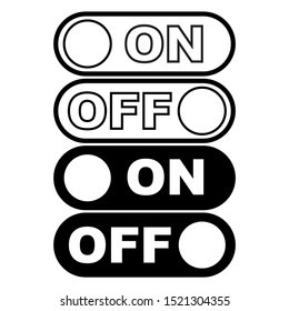 On and off icon design. on and off switch buttons icon in flat style design. Vector illustration.
