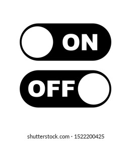 On and off icon design. on and off switch buttons icon in modern flat style design. Vector illustration.