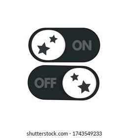 On and off icon editable. Switch button vector sign