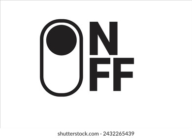 Icono de encendido y apagado editable. botón de cambio vector signo