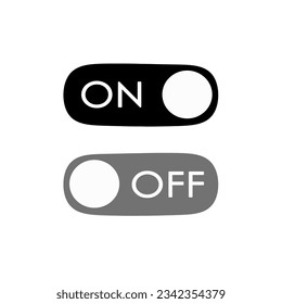 On off icon flat design isolated on white background. Switch button sign.
