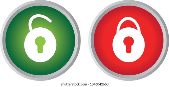 un icono de encendido con color verde y rojo como un botón real