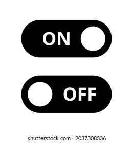 on and off icon isolated on white background