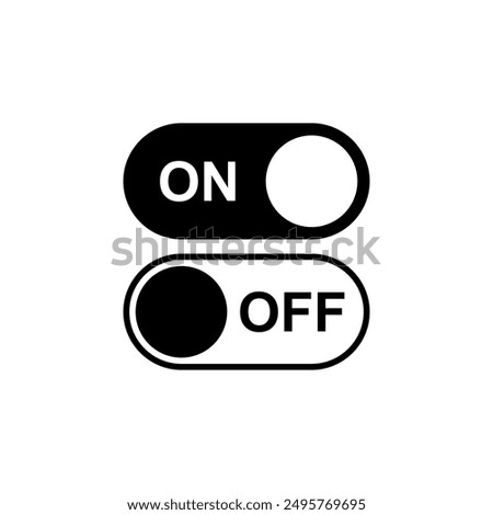 On off icon isolated on white background. Button on off vector icon simple and Modern flat symbol for web.